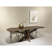 Eettafel Brix Eettafel Mangohout Bruin 220x100 cm-Eettafels-Livingfurn