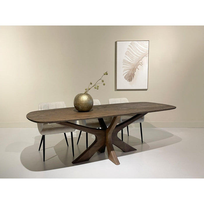 Eettafel Brix Eettafel Mangohout Bruin 250x105 cm-Eettafels-Livingfurn