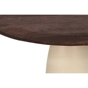 Eettafel Brix Eettafel Mangohout Crème wit 120x140 cm-Eettafels-Livingfurn