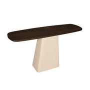 Eettafel Brix Eettafel Mangohout Crème wit 140x40 cm-Eettafels-Livingfurn