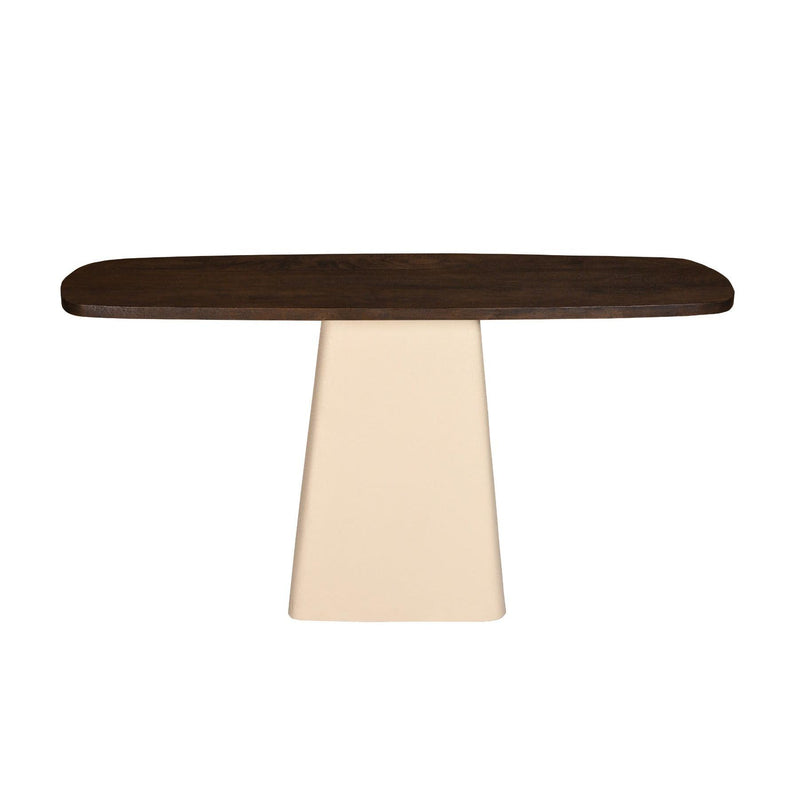 Eettafel Brix Eettafel Mangohout Crème wit 140x40 cm-Eettafels-Livingfurn