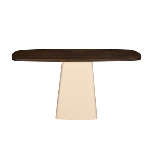 Eettafel Brix Eettafel Mangohout Crème wit 140x40 cm-Eettafels-Livingfurn