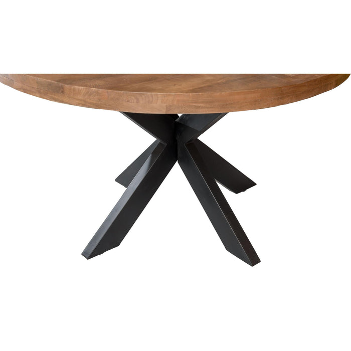 Eettafel Brix Eettafel Mangohout Naturel hout 140 cm-Eettafels-Livingfurn