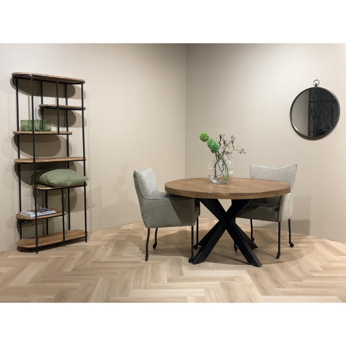 Eettafel Brix Eettafel Mangohout Naturel hout 140 cm-Eettafels-Livingfurn