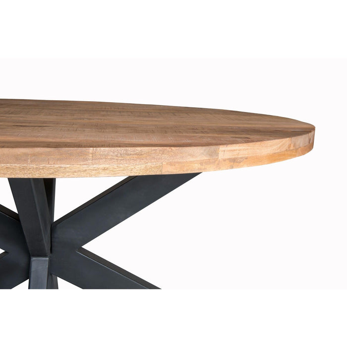 Eettafel Brix Eettafel Mangohout Naturel hout 160x90 cm 13407-Eettafels-Livingfurn