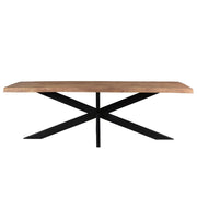 Eettafel Brix Eettafel Mangohout Naturel hout 200x100 cm 11977-Eettafels-Livingfurn
