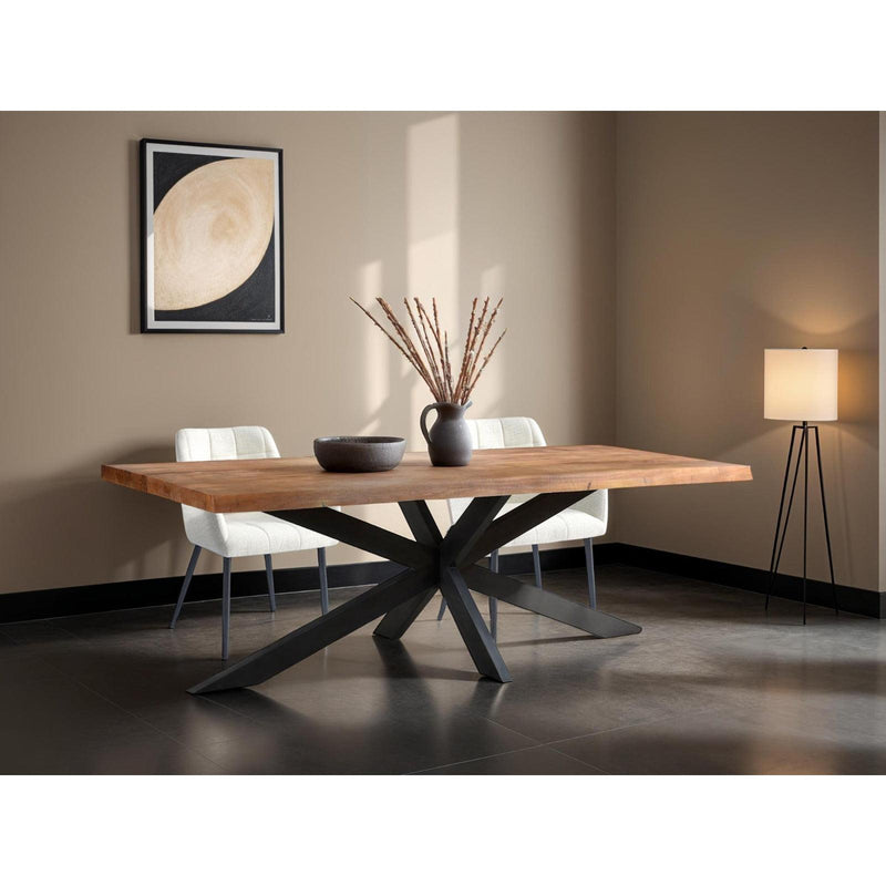 Eettafel Brix Eettafel Mangohout Naturel hout 200x100 cm 11977-Eettafels-Livingfurn