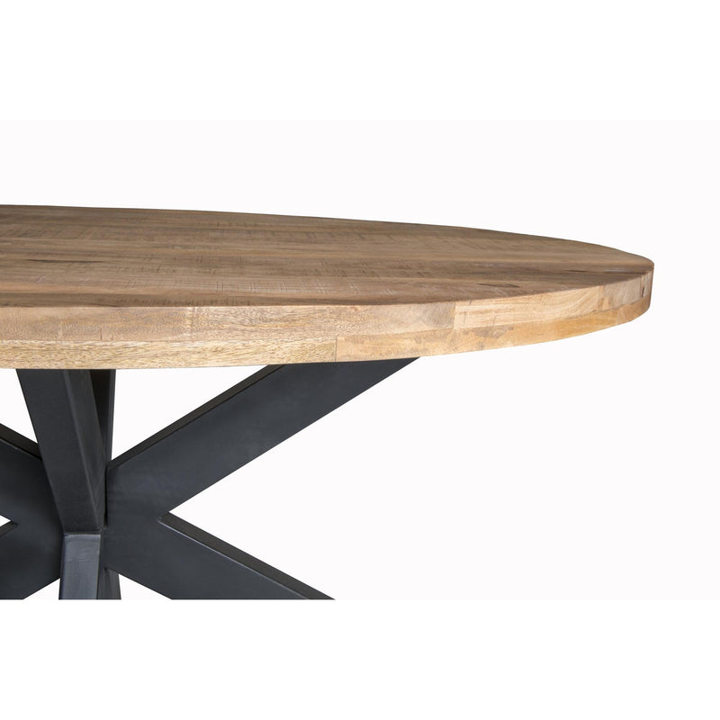 Eettafel Brix Eettafel Mangohout Naturel hout 210x100 cm-Eettafels-Livingfurn