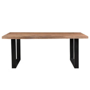 Eettafel Brix Eettafel Mangohout Naturel hout 220x100 cm 13936-Eettafels-Livingfurn