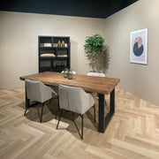 Eettafel Brix Eettafel Mangohout Naturel hout 240x100 cm 13937-Eettafels-Livingfurn