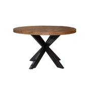Eettafel Brix Eettafel Sturdy Mangohout Naturel hout 130 cm-Eettafels-Livingfurn