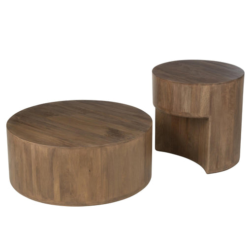 Eettafel Bruin Mangohout hout 75 cm 75x75x30 cm-Bijzettafels-J-Line
