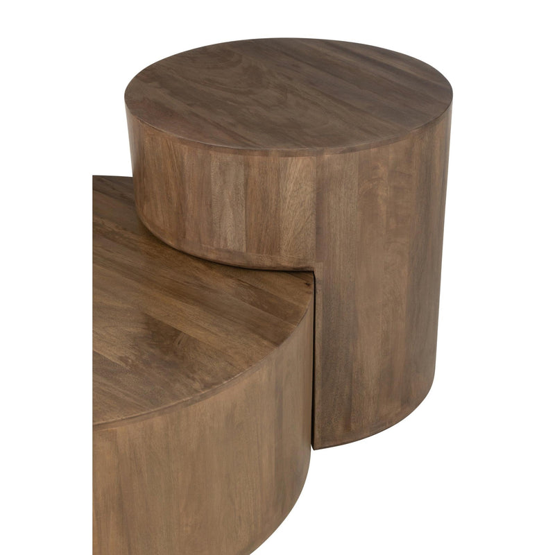 Eettafel Bruin Mangohout hout 75 cm 75x75x30 cm-Bijzettafels-J-Line