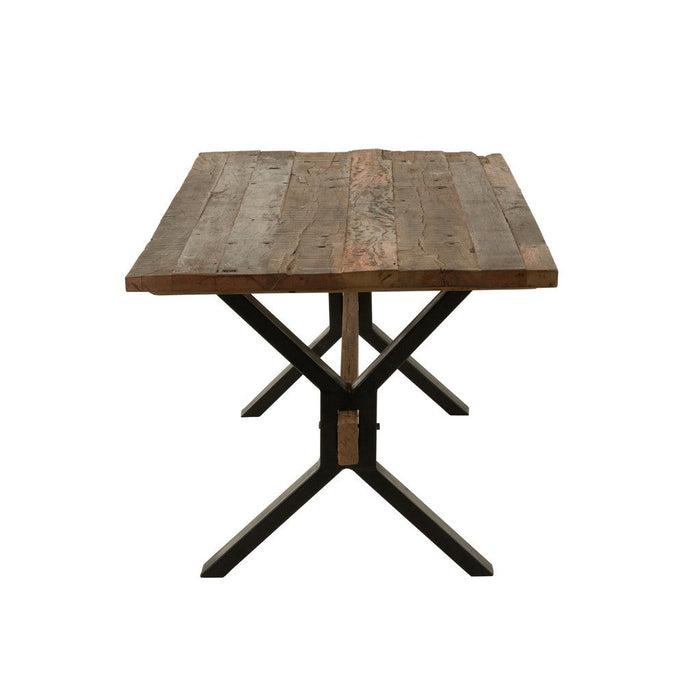 Eettafel Bruin Recycled hout 89x180 cm-Eettafels-J-Line