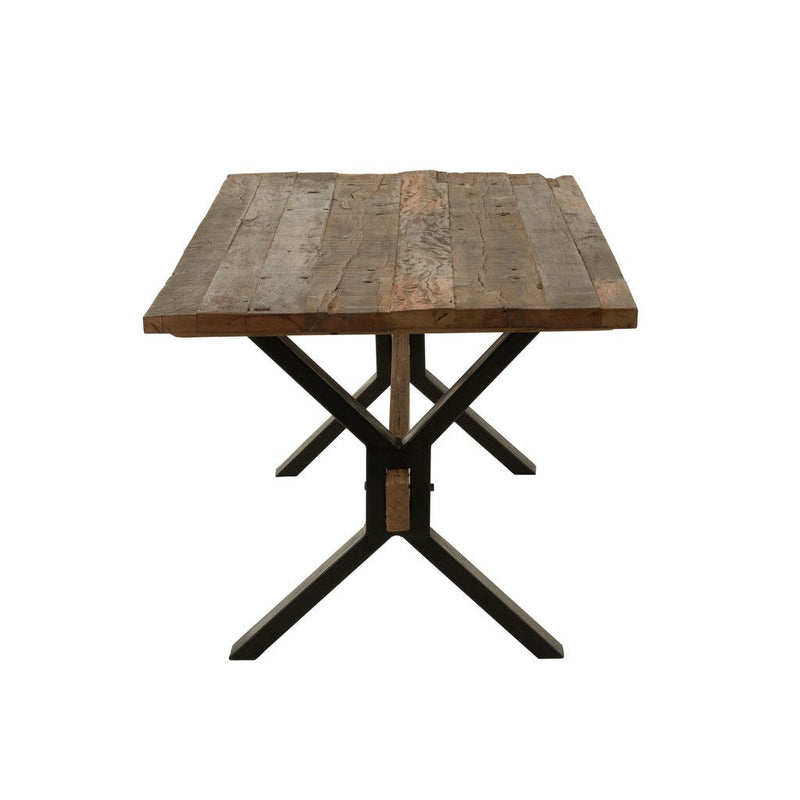 Eettafel Bruin Recycled hout 89x180 cm-Eettafels-J-Line