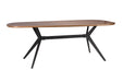 Eettafel Chase Organic Rectangular MDF Zwart 180x90 cm-Eettafels-Creating Home