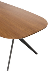 Eettafel Chase Organic Rectangular MDF Zwart 180x90 cm-Eettafels-Creating Home