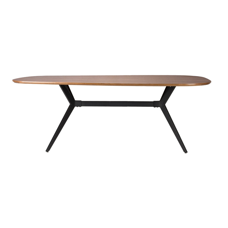 Eettafel Chase Organic Rectangular MDF Zwart 180x90 cm-Eettafels-Creating Home