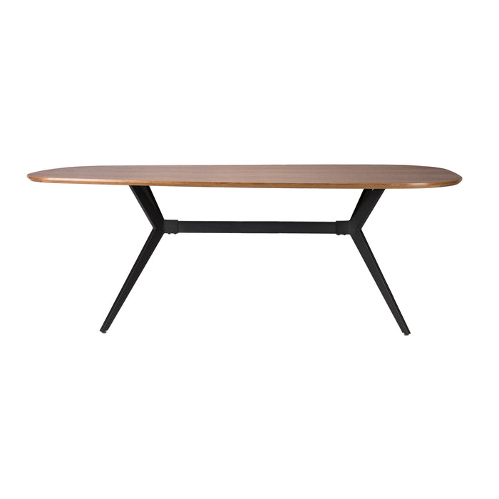 Eettafel Chase Organic Rectangular MDF Zwart 180x90 cm-Eettafels-Creating Home