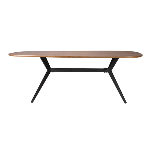 Eettafel Chase Organic Rectangular MDF Zwart 180x90 cm-Eettafels-Creating Home