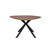 Eettafel Chase Organische Vorm MDF Zwart 110x110 cm-Eettafels-Creating Home