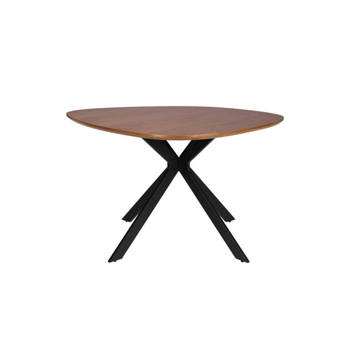 Eettafel Chase Organische Vorm MDF Zwart 110x110 cm-Eettafels-Creating Home