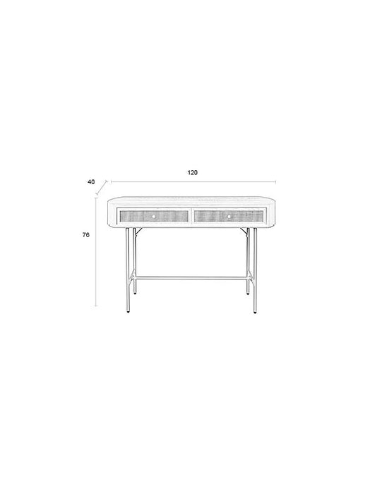 Eettafel Consoletafel Amaya 2dr MDF Beige 40x120 cm-Eettafels-Creating Home