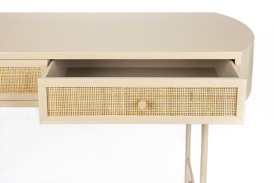 Eettafel Consoletafel Amaya 2dr MDF Beige 40x120 cm-Eettafels-Creating Home
