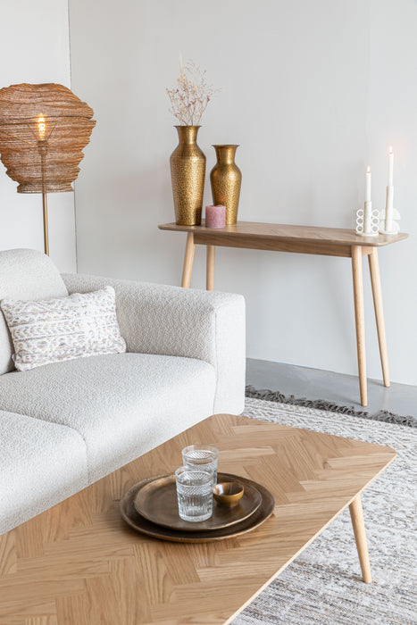 Eettafel Consoletafel Fabio 120x40 Eikenfineer Naturel 40x120 cm-Eettafels-Creating Home