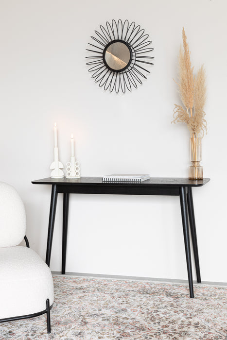 Eettafel Consoletafel Fabio 120x40 Eikenfineer Zwart 40x120 cm-Consoletafels-Creating Home