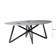 Eettafel DT- Marble Marmer Zwart 200x100 cm-Eettafels-Livingfurn