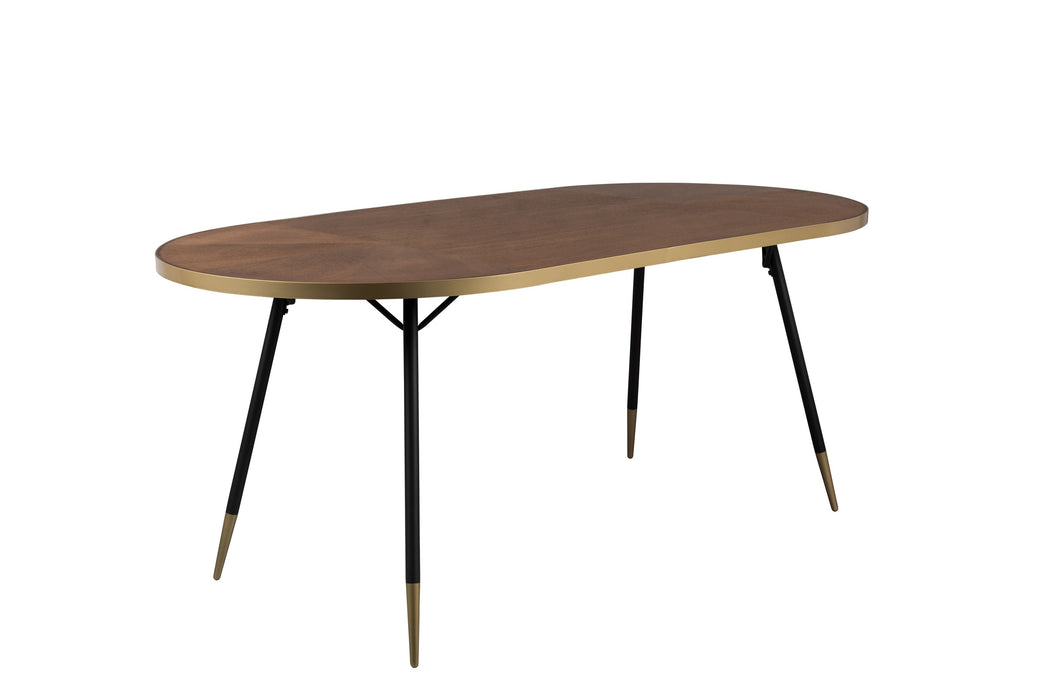 Eettafel Denise 200 Ash veneer Zwart 90x200 cm
