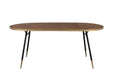 Eettafel Denise Oval 180 Ash veneer Zwart 90x180 cm-Eettafels-Creating Home