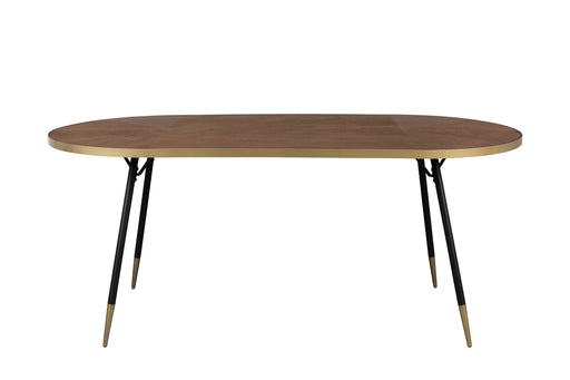 Eettafel Denise Oval 180 Ash veneer Zwart 90x180 cm-Eettafels-Creating Home