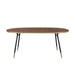 Eettafel Denise Oval 180 Ash veneer Zwart 90x180 cm-Eettafels-Creating Home