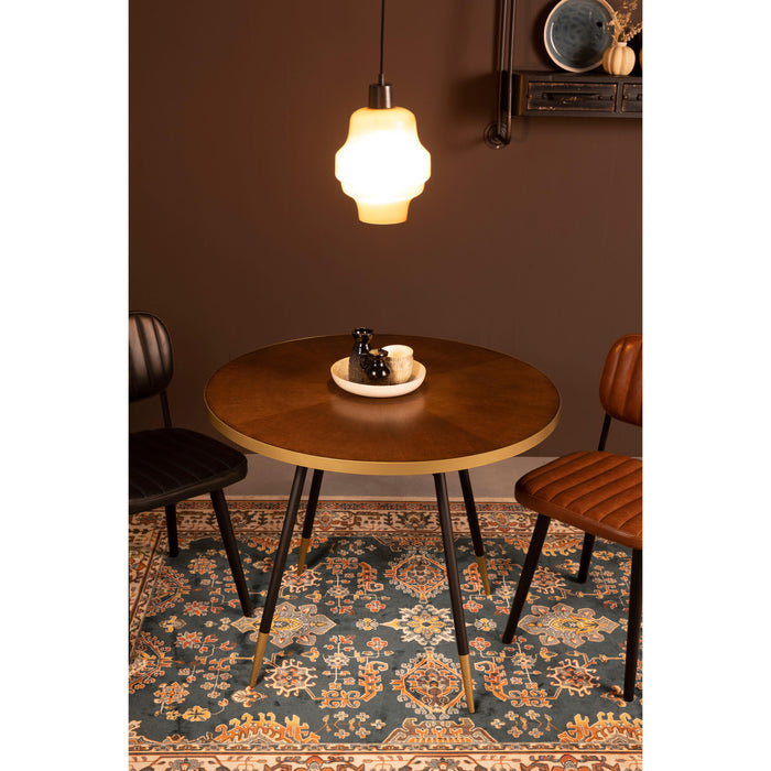 Eettafel Denise Rond Ash veneer Zwart Ø91x75 cm-Eettafels-Creating Home