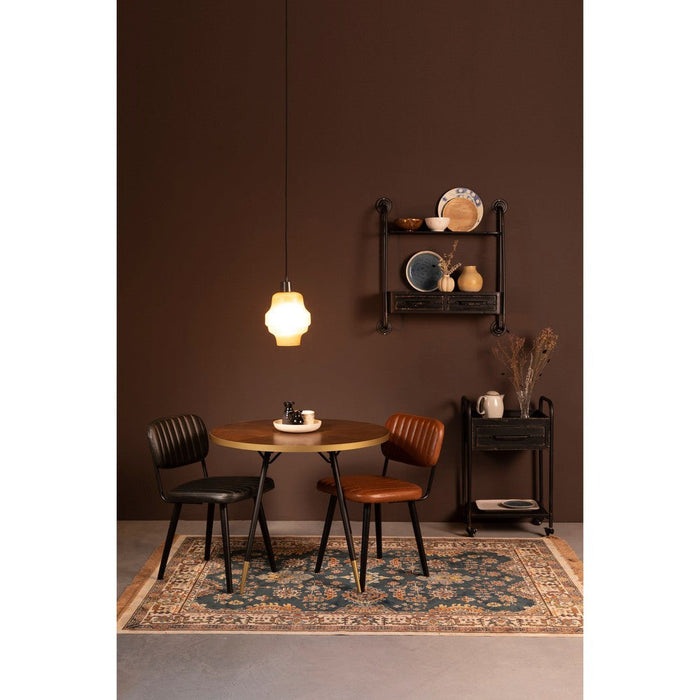 Eettafel Denise Rond Ash veneer Zwart Ø91x75 cm-Eettafels-Creating Home