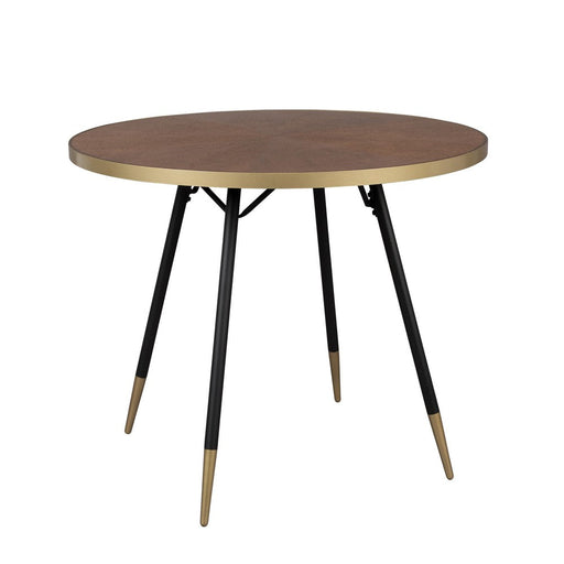 Eettafel Denise Rond Ash veneer Zwart Ø91x75 cm-Eettafels-Creating Home