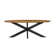 Eettafel Eetkamertafel Brandy Ovaal 210 cm 210x100x76 cm-Eettafels-Starfurn