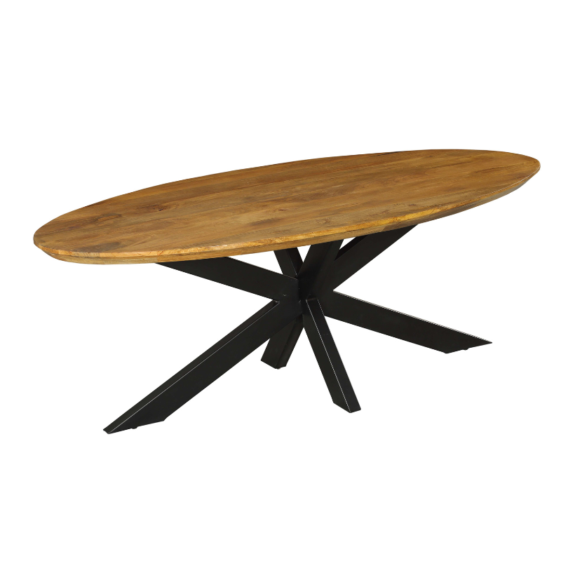 Eettafel Eetkamertafel Brandy Ovaal 300 cm 300x120x76 cm-Eettafels-Starfurn