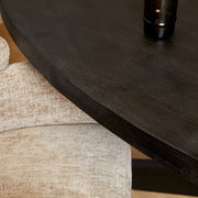 Eettafel Eetkamertafel Denver Zwart Ovaal 180 cm 180x90x76 cm-Eettafels-Starfurn
