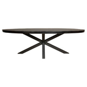 Eettafel Eetkamertafel Denver Zwart Ovaal 300 cm 300x120x76 cm-Eettafels-Starfurn