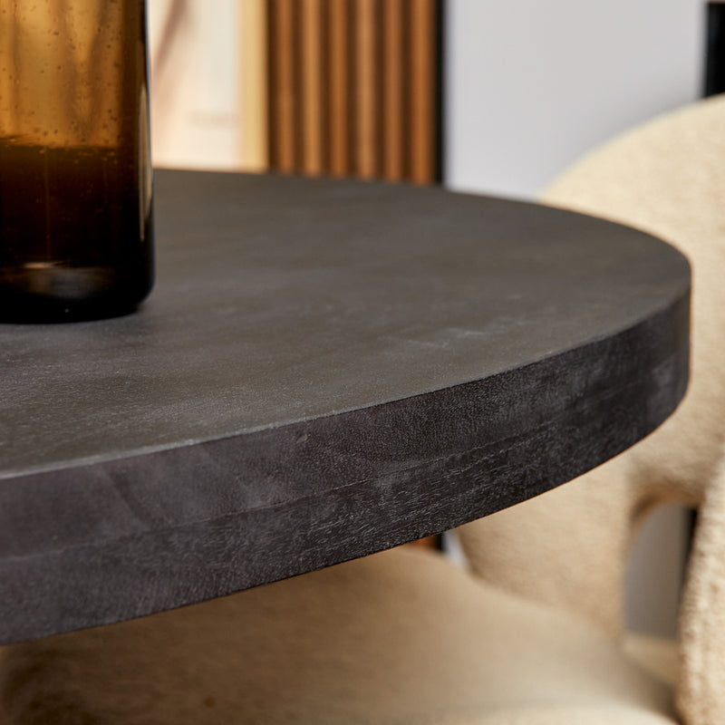 Eettafel Eetkamertafel Denver Zwart Rond 140 cm 140x140x76 cm-Eettafels-Starfurn
