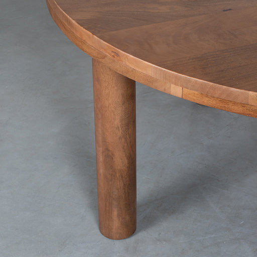 Eettafel Eetkamertafel Elly Nature Smooth Mangohout 140 cm Rond-Eettafels-LABEL51