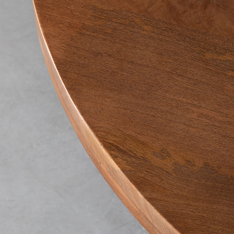 Eettafel Eetkamertafel Elly Nature Smooth Mangohout 140 cm Rond-Eettafels-LABEL51