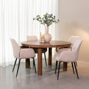 Eettafel Eetkamertafel Elly Nature Smooth Mangohout 140 cm Rond-Eettafels-LABEL51