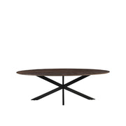 Eettafel Eetkamertafel James Espresso Mangohout 210 cm Ovaal-Eettafels-LABEL51