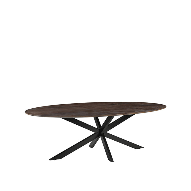 Eettafel Eetkamertafel James Espresso Mangohout 210 cm Ovaal-Eettafels-LABEL51