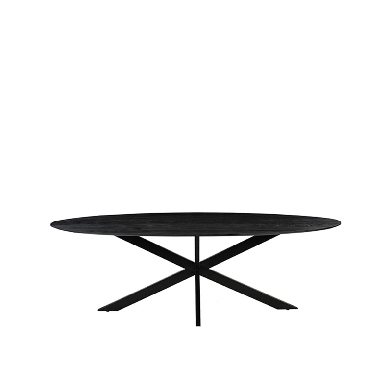Eettafel Eetkamertafel James Zwart Mangohout 210 cm Ovaal-Eettafels-LABEL51