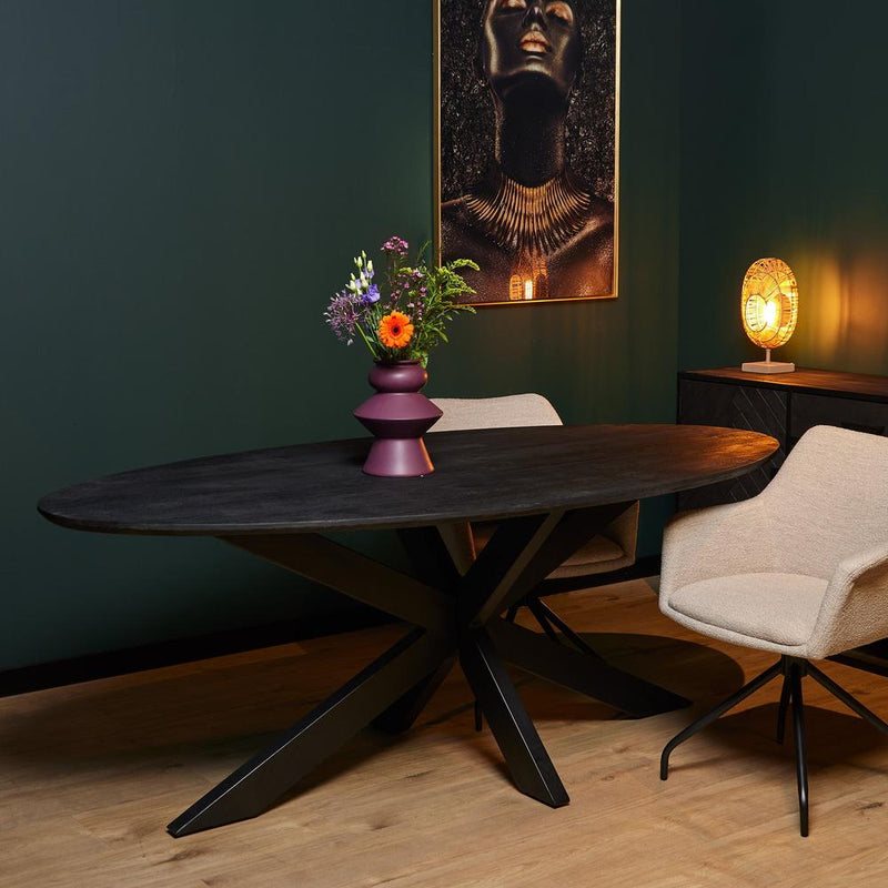 Eettafel Eetkamertafel New York Ovaal 160 cm 160x90x76 cm-Eettafels-Starfurn